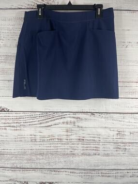 RLX Ralph Lauren Skort Women's XL Navy Golf Core Pleated Stretch Pockets Active